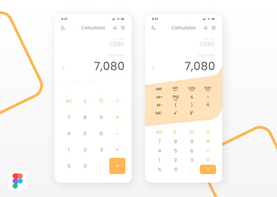 Calculator Mobile App Concept - DailyUI #004 calculatorui dailyui designapp graphic design ui uiapp uidesign uimobile uiux uiuxmobile ux uxdesign