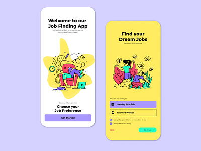 JOBIFY Mobile App Design branding figma graphic design mobile app ui