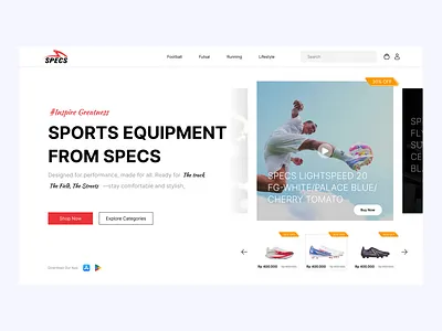 WEBSITE SPECS badminton footbal futsal running sepatu shoes specs sport websitesport