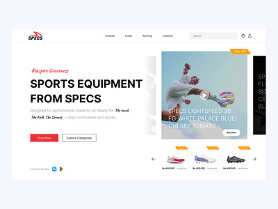 WEBSITE SPECS badminton footbal futsal running sepatu shoes specs sport websitesport