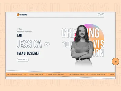 JJ Designs brutalism classic design figma graphic design landing minimalism personal resume ui website