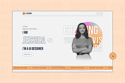 JJ Designs brutalism classic design figma graphic design landing minimalism personal resume ui website