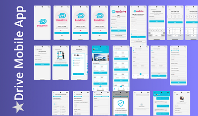 DocuDrive Mobile App adobexd app application care design docudrive mobile app drive drivecar figma mobile ui uinic ux