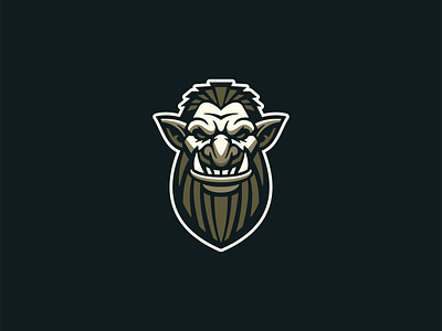 Troll Logo branding design entertainment face fantasy folklore gaming identity illustration logo magical mark mascot orc sports story symbol troll vector