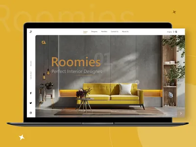 Roomies - Finest and coolest furniture design figma graphic design template typography ui uiux ux ux design