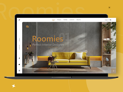 Roomies - Finest and coolest furniture design figma graphic design template typography ui uiux ux ux design