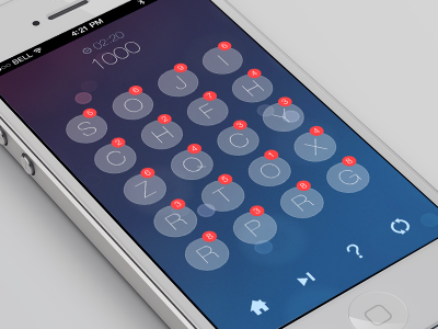 Logic game GUI iOS 7 style gui interface ios 7 logic game