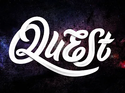 QuESt lettering bevel fear not failure lettering logotype musician quest rapper script