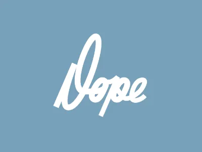 dope american dope flat lettering script typography