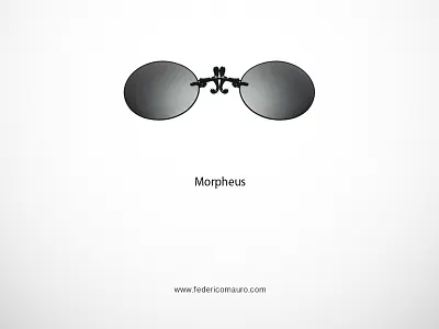 Morpheus celebrities cinema design famous eyeglasses federico mauro icon minimalist morpheus movie the matrix