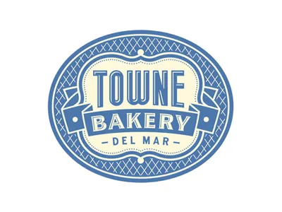Towne Bakery badge bakery banner logo pattern retail