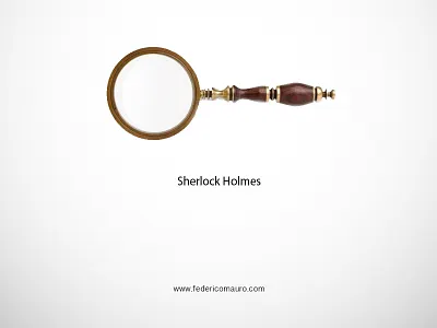Sherlock Holmes celebrities cinema design famous eyeglasses federico mauro icon minimalist movie sherlock holmes