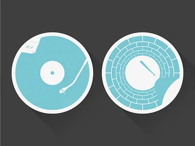 Murakami Illustrations 02 flat illustration minimal murakami record player well