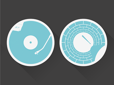 Murakami Illustrations 02 flat illustration minimal murakami record player well