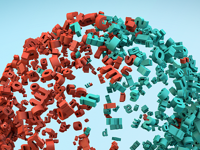 When Words Collide 3d c4d cinema 4d