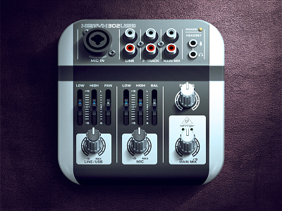 Mixer iOS Icon app button design icon ios light mixer moscow music russia shadow texture