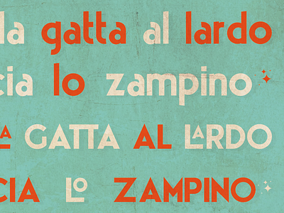 theLUXX, tanto va la gatta al lardo che ci lascia lo zampino artdeco font type