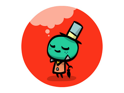 Jiminy Cricket V2 conscience icon thinking