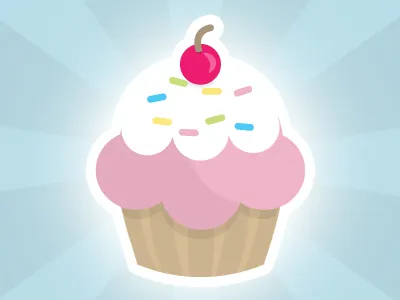 Cupcake cherry cupcake dessert kawaii sprinkles sweets vector