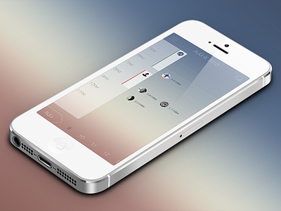 Calendar iPhone App app calendar design events flat interface ios ios7 iphone plans ui ux