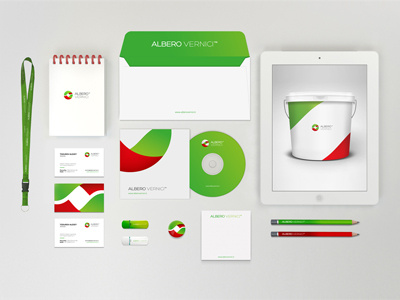 A&V ID branding card color identity logo stationery