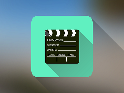 Clap-per App icon app apple applicationrecord board clapper clapperboard ios ios7 iphone movie split video