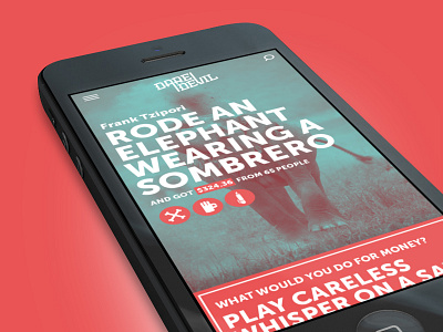 Dare Devil App app challenge dare devil ipad iphone mobile ui ux web