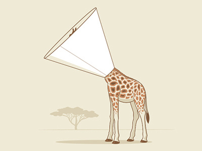 Itchy giraffe glenn jones glennz illustration illustrator tshirt vector