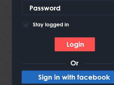 Login Flat Form dark flat login