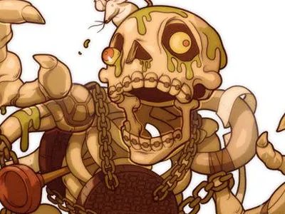 Sewer Scum bug character design illustration mutant skeleton termite tmnt wood