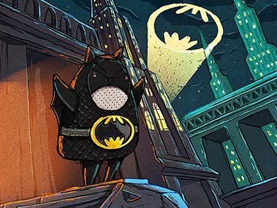 Batmanka batman batmanka city dark dirclumsy illustration peter nagy photoshop