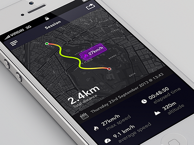 Session screen app flat graph infographic ios iphone iphone 5 iphone app minimal retina stats tracker