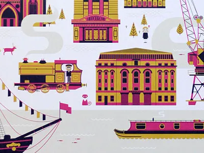 Bristolprint by NKD bristol illustration vintage