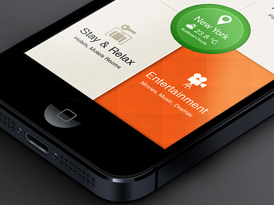 City Search Iphone 5 App dashboard ipad mobile ui ux