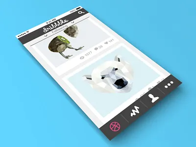 Dribbble App UI app ios ui