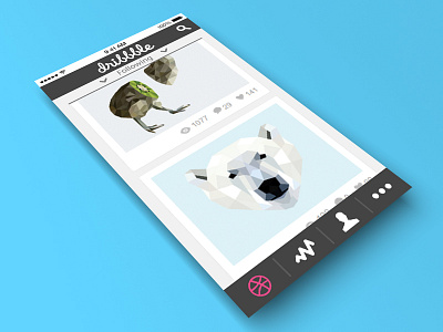 Dribbble App UI app ios ui