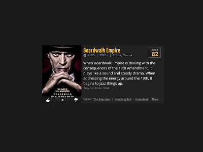 TV Show Card 2 card gray grid show tv ui yellow