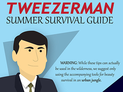 Tweezerman Man beauty products illustration man suit