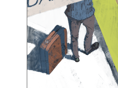 Development.. color drawing illustration legs marc aspinall suitcase the tree house press tthp wip