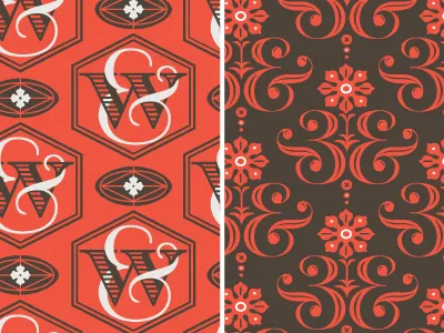 Brand Patterns ampersand branding decorative flower pattern