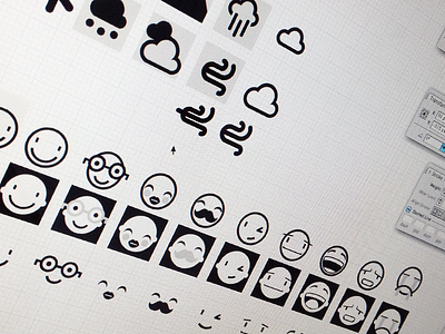 Weather & Emotion icons app emoticon icons options small ui vector weather