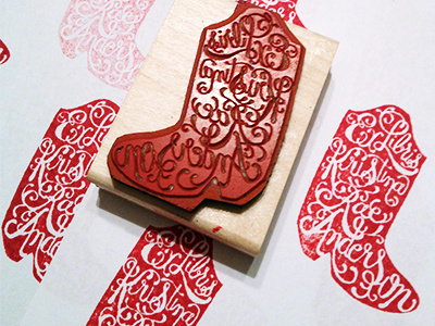 Boot Book Stamp boot cowboy cowboy boot cursive hand lettering handlettering lettering script stamp