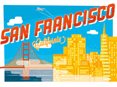 The Golden City california card city francisco gate golden post san