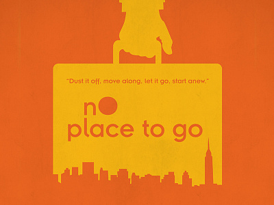 No Place to Go Show Art illustration poster red bank