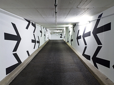 orientation system underground car park at a skyscraper car park orientation system signs skyscraper typography