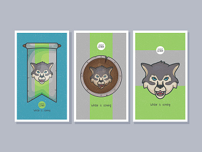 Game of Thrones Poster: Winter is coming art flat flat design game of thrones got illustration minimal poster wolf