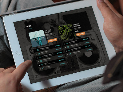 DJ Website - WIP design dj ipad layout music website