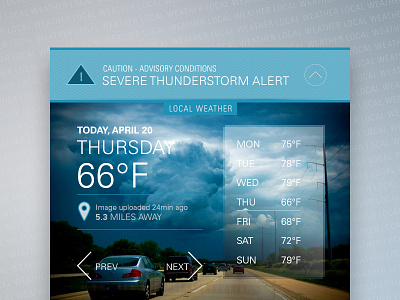 Local Weather Widget local alerts temperature weather widget