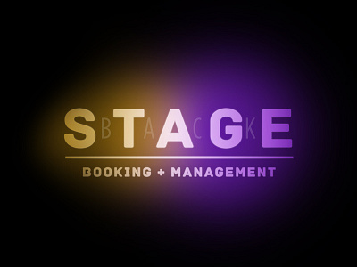 Logotype "Backstage" backstage black booking colorful dark glow light logo logotype management photoshop