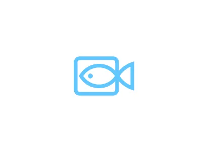 Fish + Camera Logo Design 2 brand branding design fish icon identity logo logotype mark ocean pictures water
